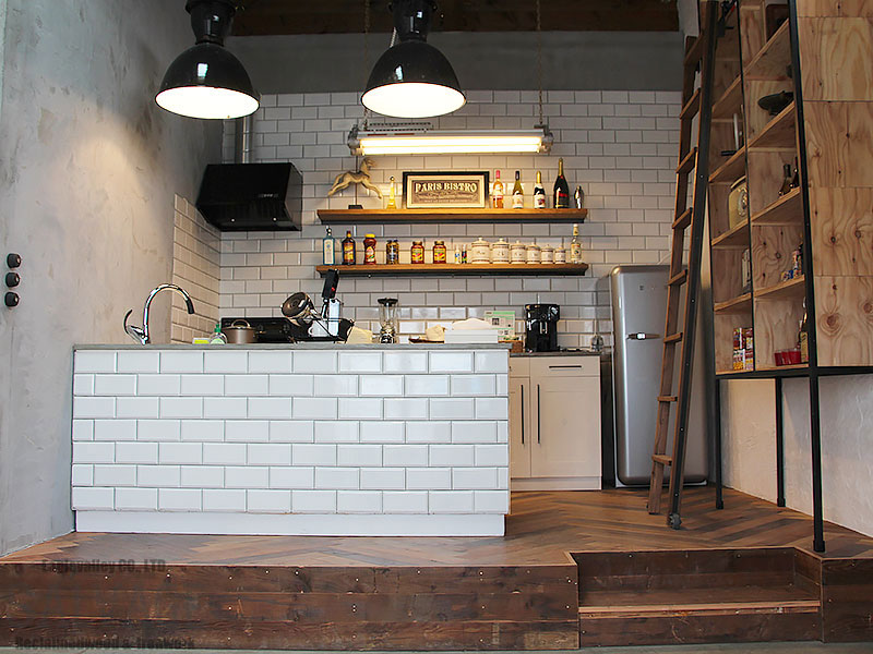 スタジオ施工例　6-38　スタジオ内キッチン施工例